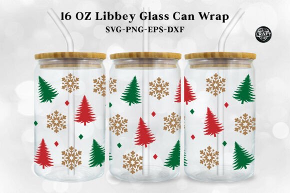 16oz Christmas Libbey Glass Can Wrap SVG: A Crafts Review for Digital Sellers