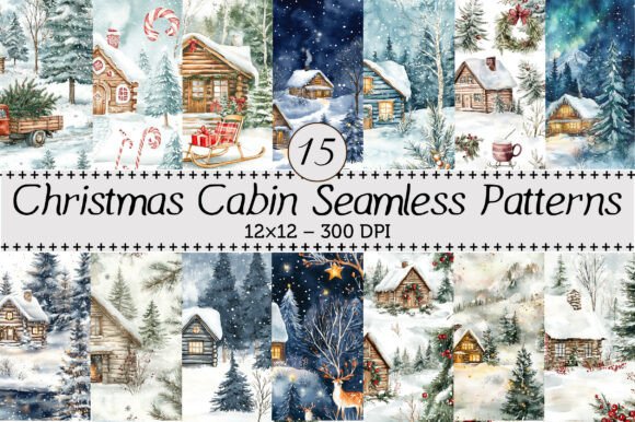 Christmas Cabin Seamless Patterns Review
