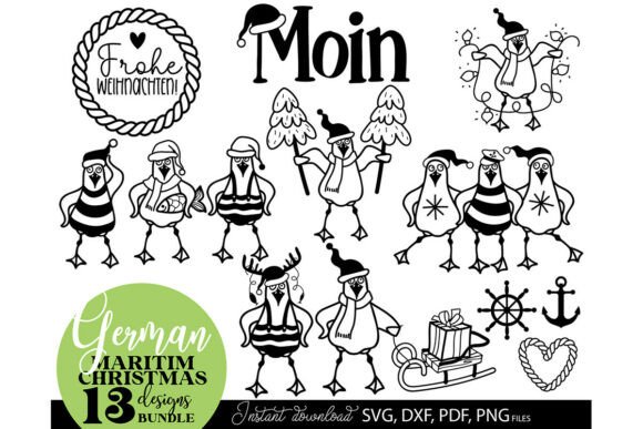 German Maritime Christmas SVG Bundle: A Designer’s Review for Crafts and Commercial Use