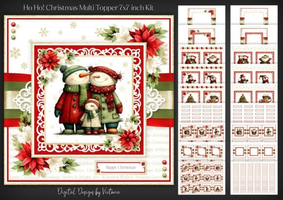 Holiday Branding: HoHo Christmas Multi Topper 7 Kit for Crafts