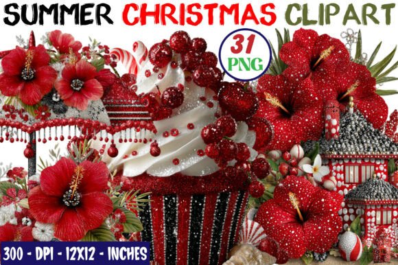 Summer Christmas Clipart Bundle Review: A Festive Graphic Design Asset for Crafters