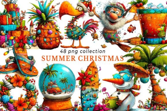 Whimsical Summer Christmas Clipart: A Designer’s Practical Take