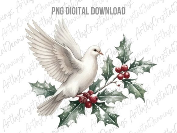 White Dove Christmas PNG: A Designer’s Take on a Festive Illustration Asset